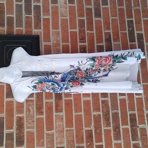 Ed Hardy War of the Roses Halter Dress Size XL (2685)